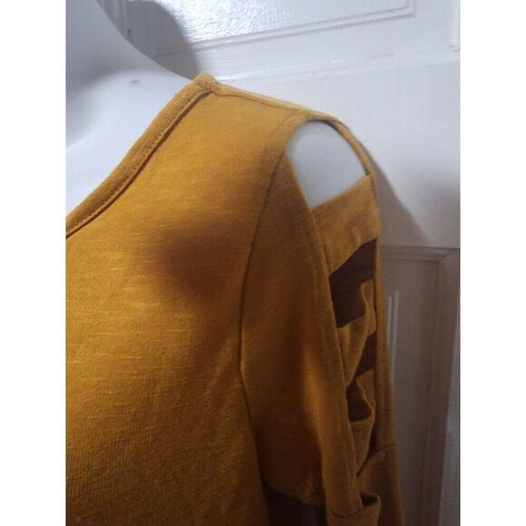 Women's Small Cut Out Pullover Top, Casual Round Neck Long Sleeve Pullover - Picture 4 of 13